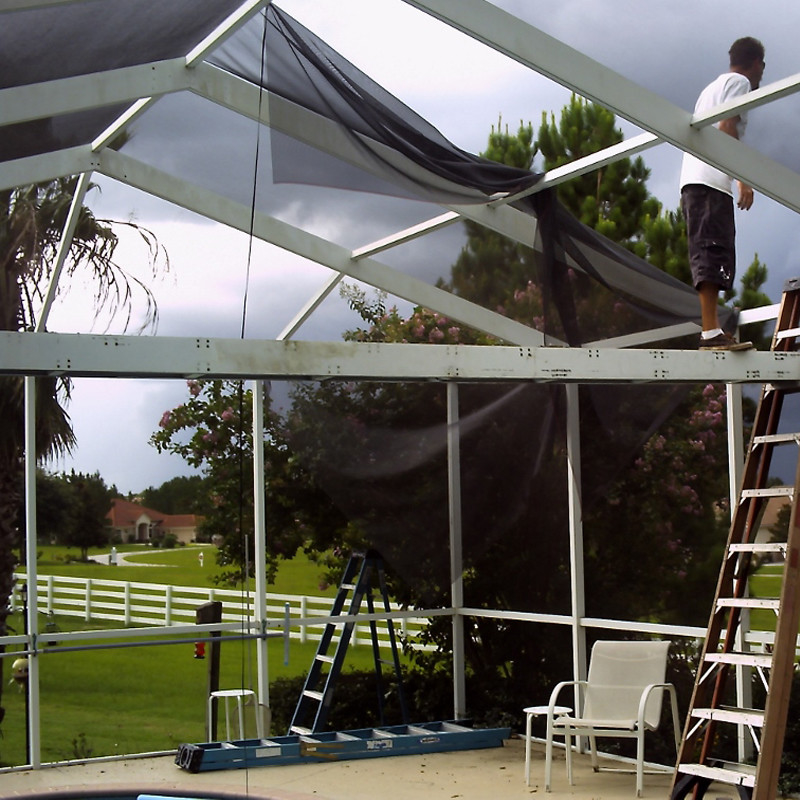 UV-bescherming plaagbestendige patio-scherm Makkelijk te installeren 6ft-9ft breed 30m/100ft lang