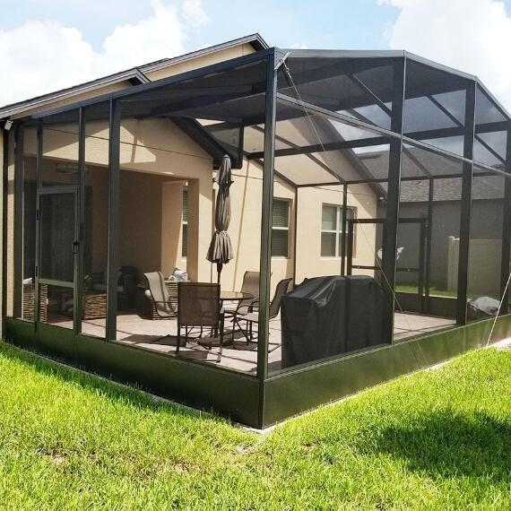 Hoge efficiëntie zwembad en patio scherm houtskool 18 x 14 maasgrootte 0,33 mm draad diameter