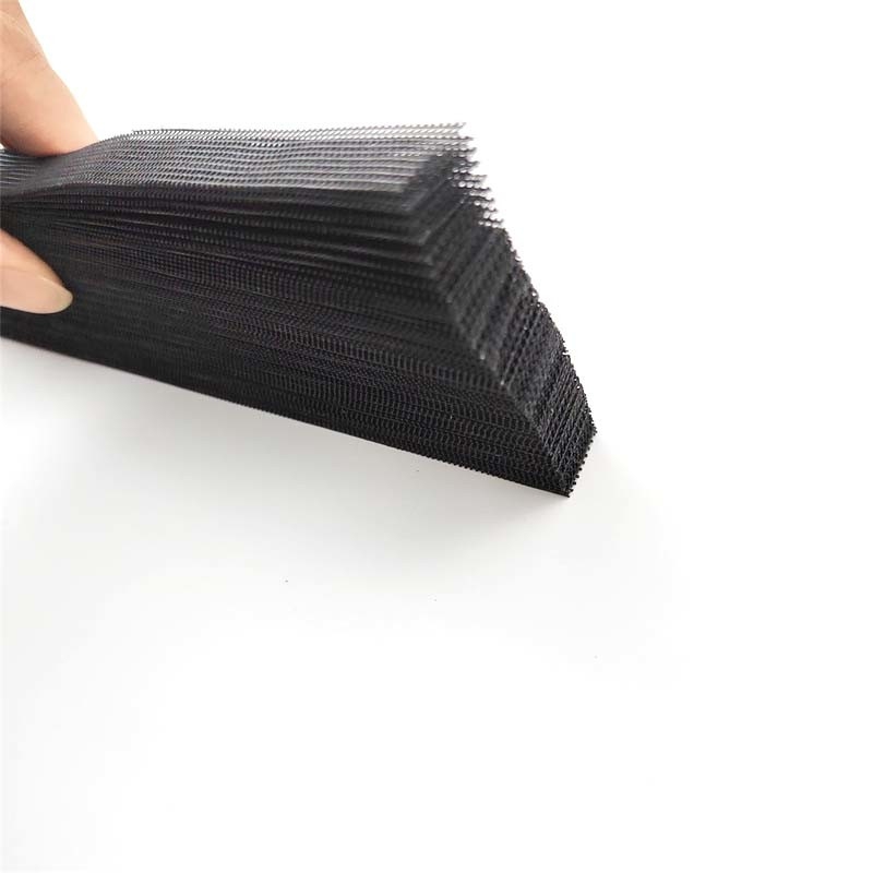 zwart Opneembaar Polyester Pleat Mesh Plisse Insektenscherm Klappnet Voor Venster En Deur