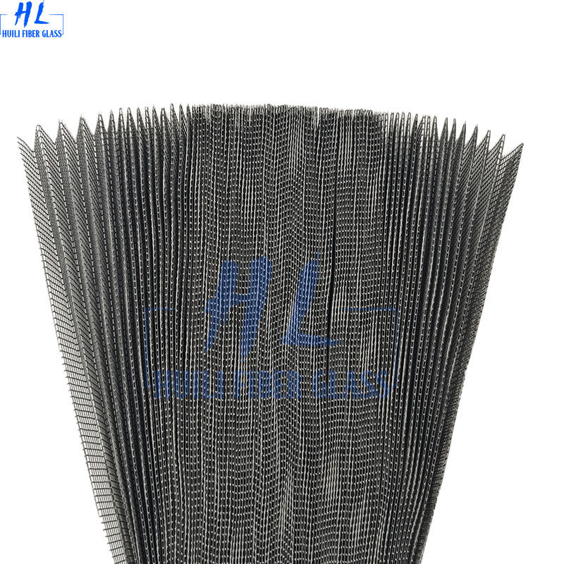 Hoge sterkte Duurzaam Polyester Pleated Screen Roll Accordion-Style Pleated Insect Screen voor moderne huizen Commerciële gebouwen