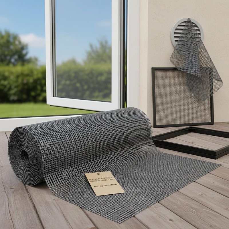 Waterbestendig glasvezel insectenbescherming PVC bedekt mesh Ideaal voor buitenstructuren ramen deuren en ventilatieopeningen
