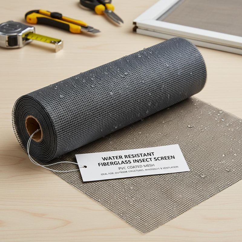 Waterbestendig glasvezel insectenbescherming PVC bedekt mesh Ideaal voor buitenstructuren ramen deuren en ventilatieopeningen