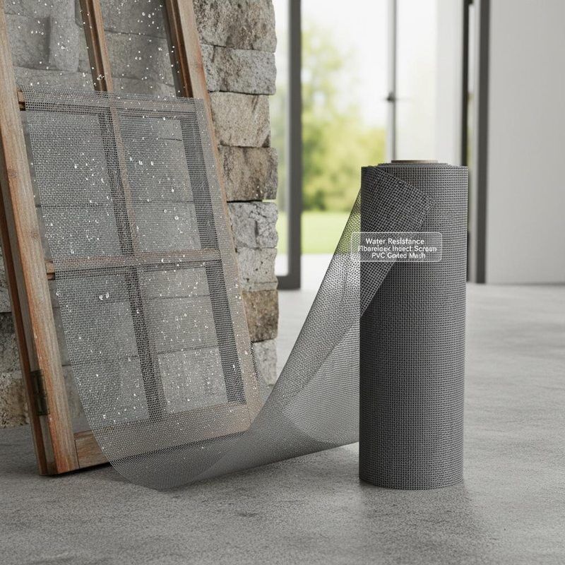 Waterbestendig glasvezel insectenbescherming PVC bedekt mesh Ideaal voor buitenstructuren ramen deuren en ventilatieopeningen