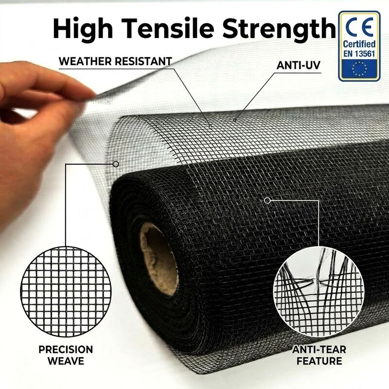 Premium Fiberglass Insect Screen Mesh Roll for Windows – Fly & Bug Proof, Bulk Wholesale, Custom Size Available