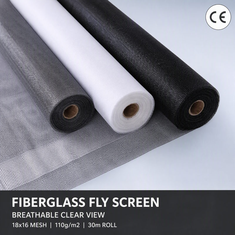 Plain Woven Screen Glasvezel Vliegscherm Draad 028mm Sterk Maas Ontworpen Om Insecten In Commerciële Gebouwen Te Voorkomen
