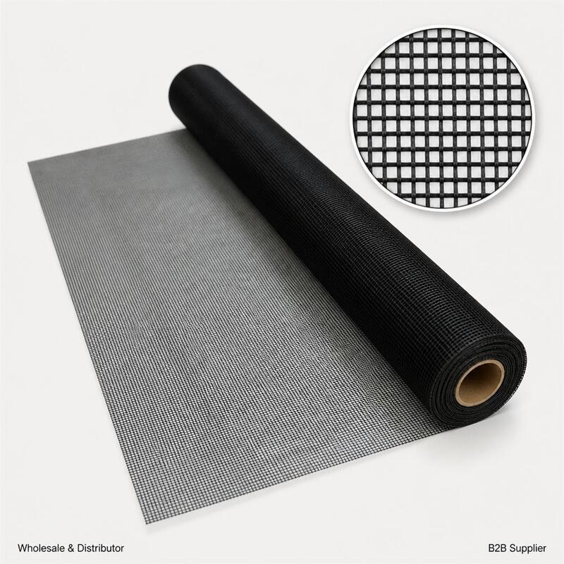 Duurzaam 14x14 mesh 80g zwart hoge sterkte glasvezel raam scherm netten stof voor ramen woonkamer raam scherm