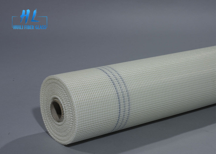 Tensile sterkte 800N Glasvezel mesh netten Glasvezel scherm rollen bekleed in wit en blauw