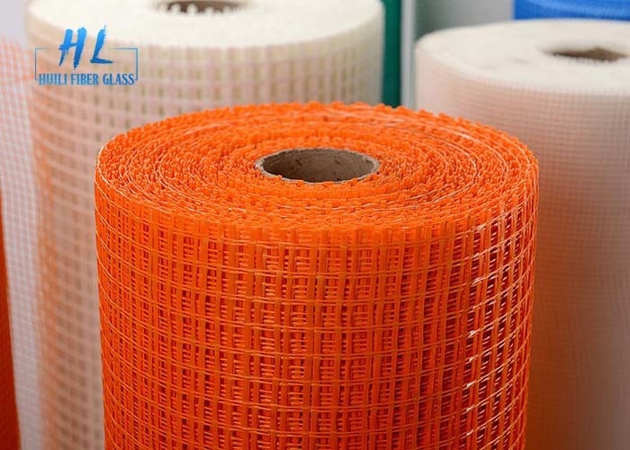 800N Blauwe glasvezel vierkante gaas rollen 5 * 5 mm opening 1,2 m voor bouwmaterialen