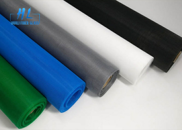 Duurzaam UV-bestendige glasvezel Insektenscherm Gecoat Polyester Stof 0,8m-2,5m Breed Bescherming