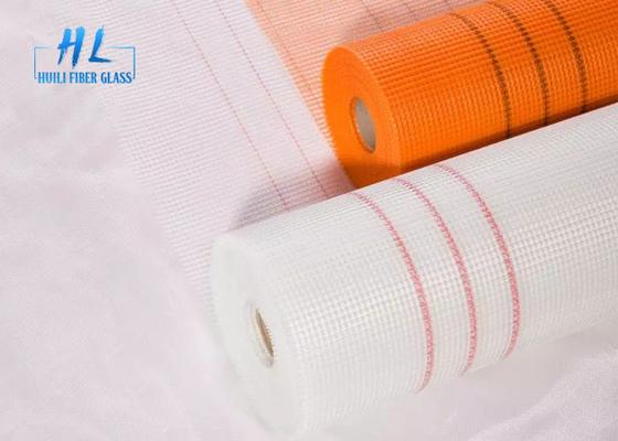 Wit/oranje glasvezel mesh gesneden tot 1-1,5 m 4*4 mm opening voor wandmaterialen